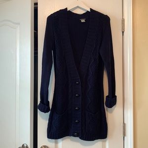 Venus long navy cardigan